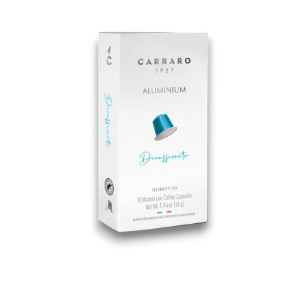 Кава в капсулах Carraro Nespresso®*Decaffeinato 10 aлюмінієвих Капсул