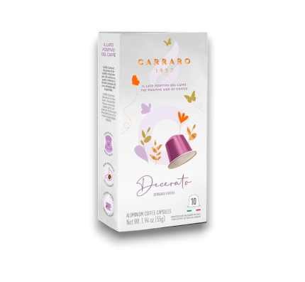 Кава в капсулах Carraro Nespresso®*Decerato 10 aлюмінієвих Капсул