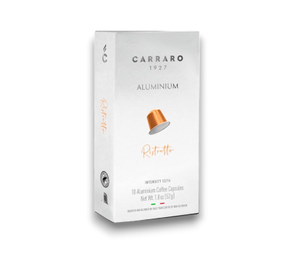 Кава в капсулах Carraro Nespresso®*Ristretto 10 aлюмінієвих Капсул
