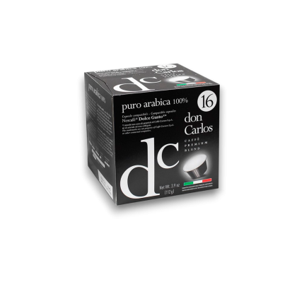 Кава в капсулах Carraro Dolce Gusto Don Carlos Puro Arabica 16шт